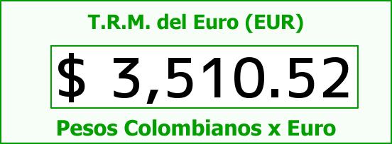 T.R.M. del Euro para hoy Miércoles 9 de Septiembre de 2015