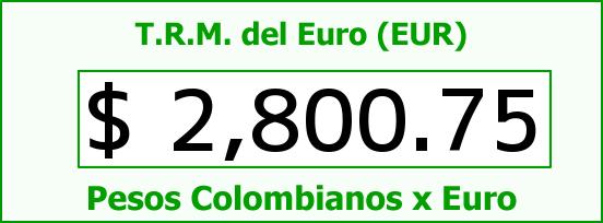 ver tasa representativa del mercado del euro en colombia para el viernes 27 de febrero de 2015 T.R.M. del Euro para hoy Viernes 27 de Febrero de 2015