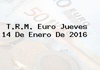 Ver trm euro jueves 14 de enero de 2016 T.R.M. Euro Jueves 14 De Enero De 2016