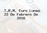 TRM Euro Colombia, Lunes 22 de Febrero de 2016 | TecnoAutos.com