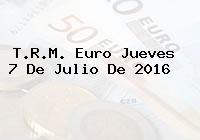 Ver trm euro jueves 7 de julio de 2016 T.R.M. Euro Jueves 7 De Julio De 2016